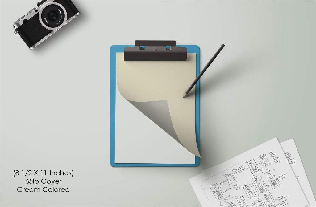 100 Sheet Card stock Paper - Cream colored 65lb Cover 8.5 x 11 Inches