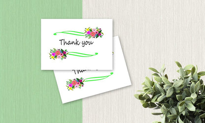 50 Amazing Thank you Note Card and Blank Greeting Space with 50 Envelopes (5 Design Thank you card)