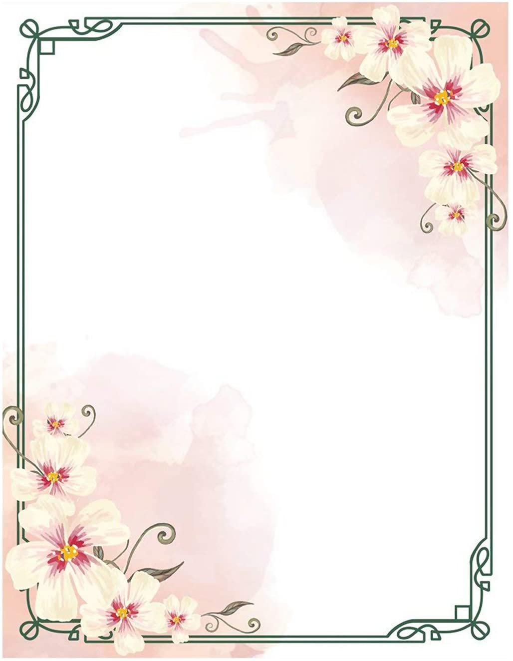 100 Cute Floral Designs Copy, Writing, Printer, Stationery Paper – Kody-Creations 100-cute-floral-designs-copy-writing-printer-stationery-paper-kody-creations