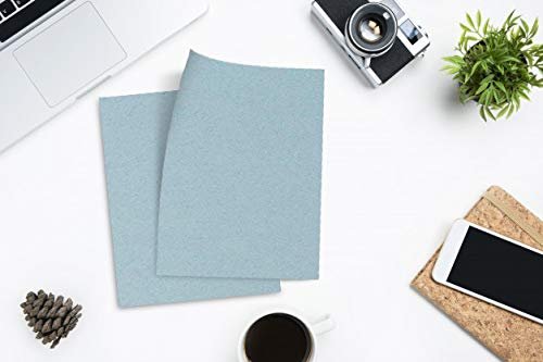 50 Colored Blue Sheet Card Stock Paper - Vellum Bristol Cover, Copy Paper, Printer Paper, 67lb, 147gsm, 8.5" x 11" Thick Paper