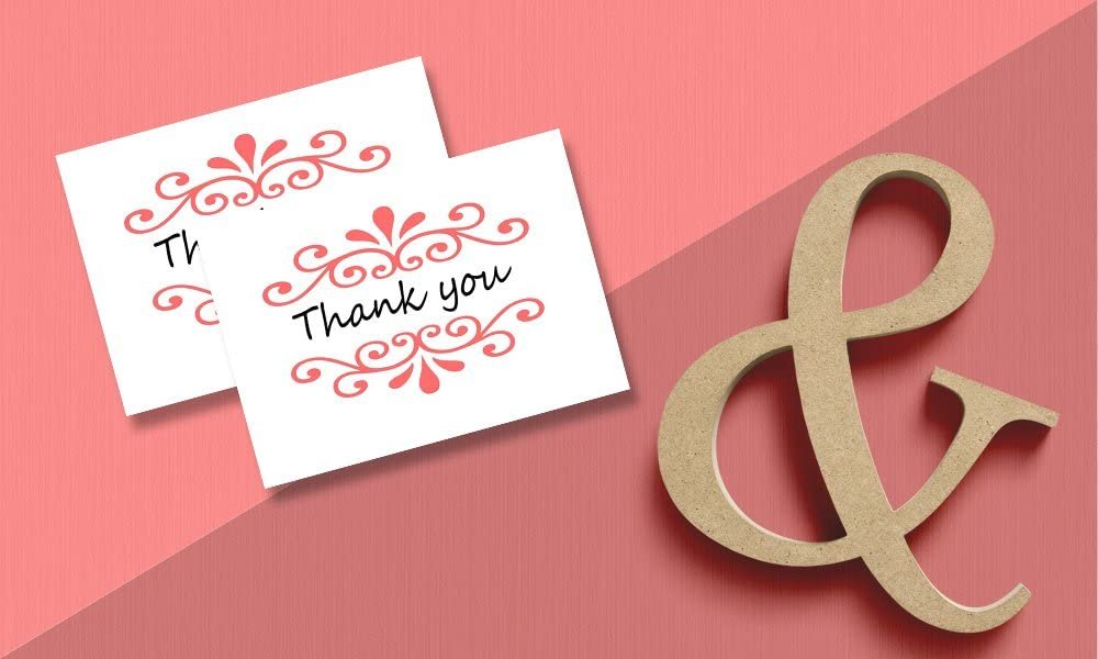 50 Amazing Thank you Note Card and Blank Greeting Space with 50 Envelopes (5 Design Thank you card)