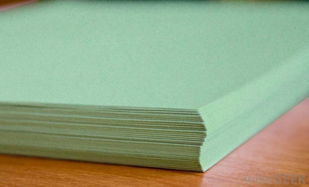50 Colored Green Sheet Card Stock Paper - Vellum Bristol Cover, Copy Paper, Printer Paper, 67lb, 147gsm, 8.5" x 11" Thick Paper
