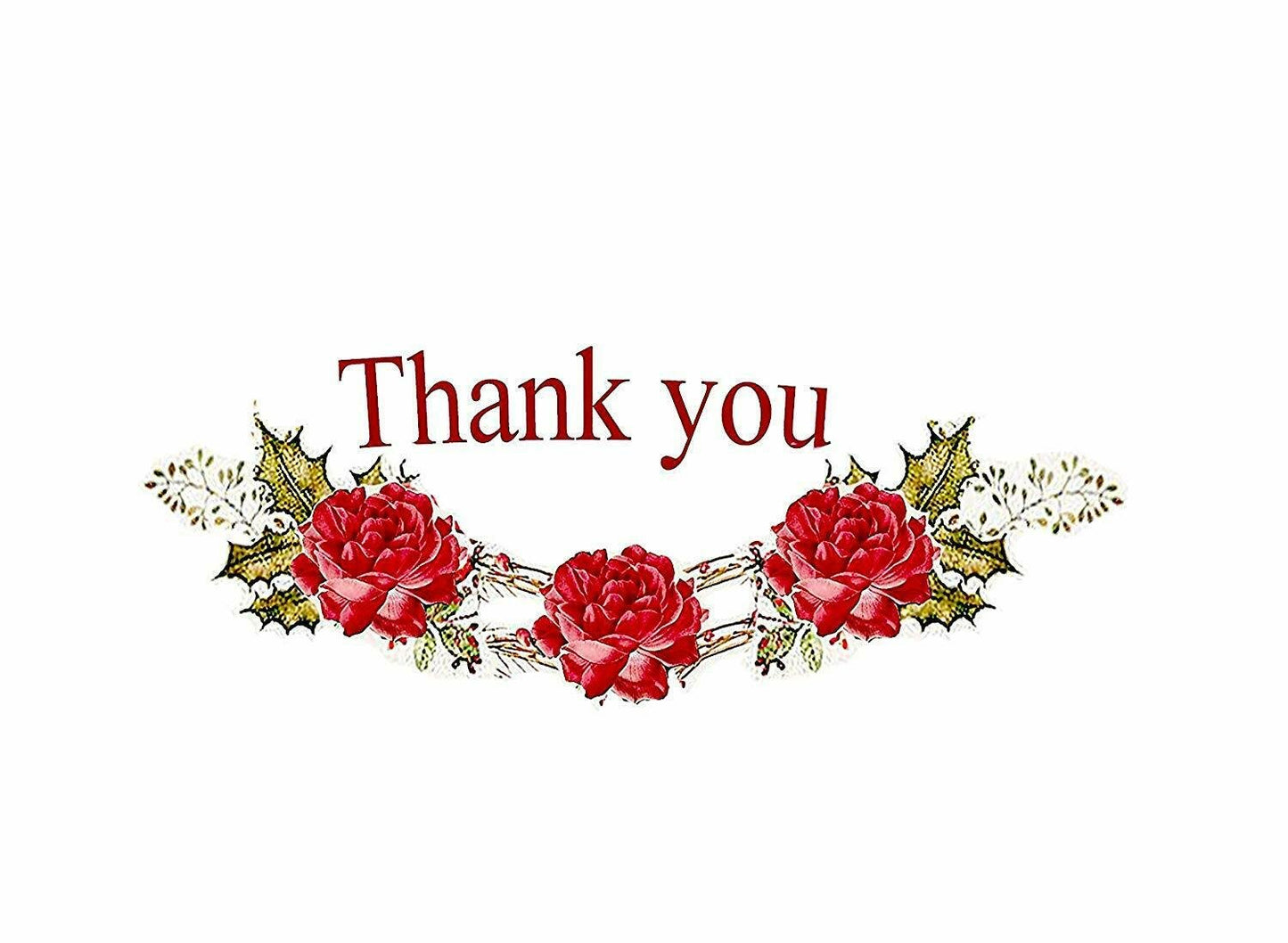Amazing Thank You Cards with Envelopes - 4 x 7 Inches of 50 White Card Notes with Blank Greeting Space - Perfect Gift for Business, Anniversary, Graduation, Weddings - Peach Blossom Flower Design