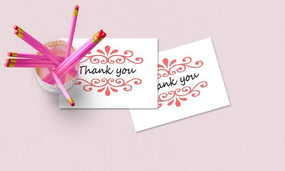 50 Amazing Thank you Note Card and Blank Greeting Space with 50 Envelopes (5 Design Thank you card)