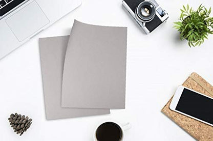 50 Colored Gray Sheet Card Stock Paper - Vellum Bristol Cover, Copy Paper, Printer Paper, 67lb, 147gsm, 8.5" x 11" Thick Paper