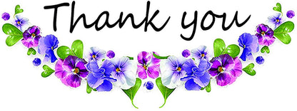 Thank You Cards with Envelopes - 50 Sets of 4 x 7 Inches Amazing White Blank Note Cards - For Invitation Letter, Greetings, Announcements for Business, Anniversary - Beautiful Elegant Floral Design