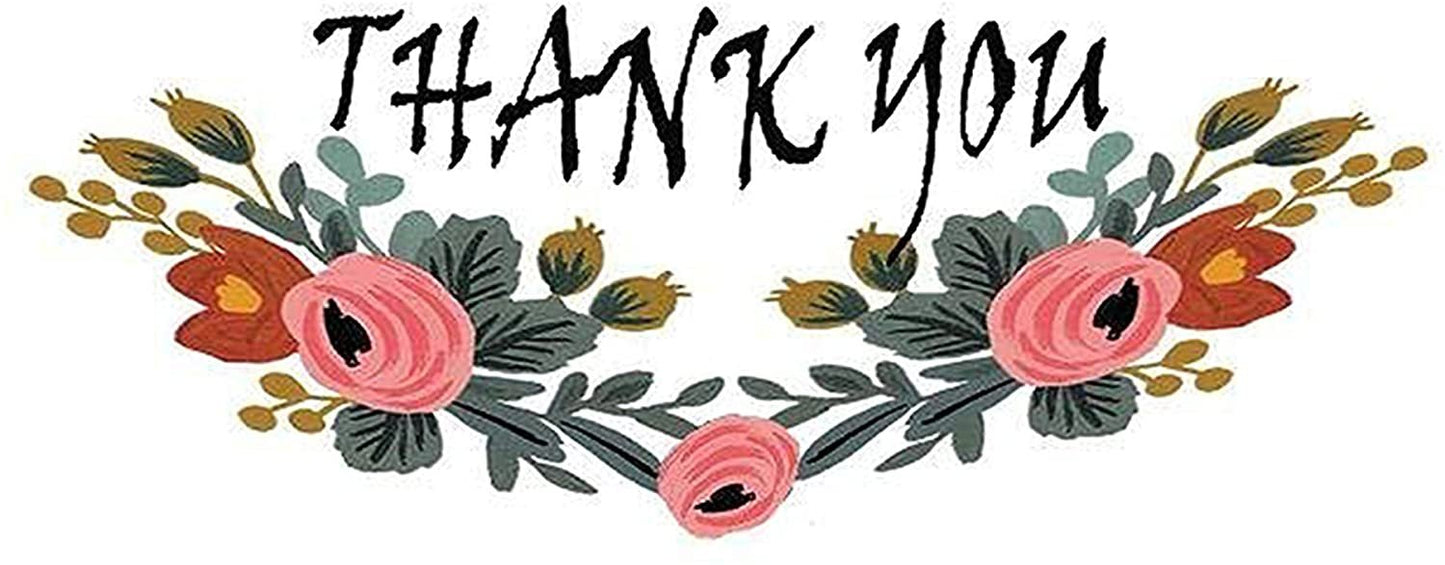 50 Amazing Thank you Note Card and Blank Greeting Space with 50 Envelopes (5 Design Thank you card)