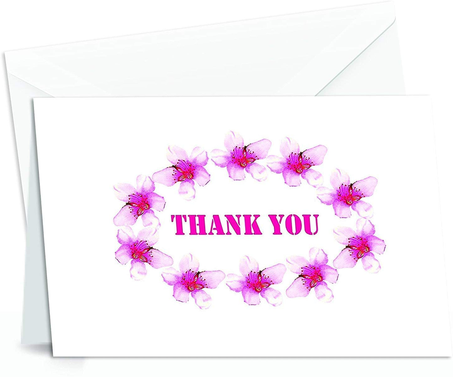 50 Amazing Thank you Note Card and Blank Greeting Space with 50 Envelopes (5 Design Thank you card)