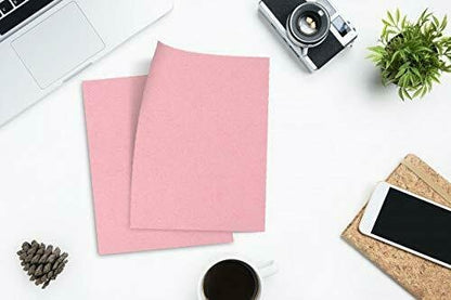 50 Colored Pink Sheet Card Stock Paper - Vellum Bristol Cover, Copy Paper, Printer Paper, 67lb, 147gsm, 8.5" x 11" Thick Paper