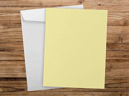 50 Colored Cream Sheet Card Stock Paper - Vellum Bristol Cover, Copy Paper, Printer Paper, 67lbs, 147gsm, 8.5" x 11", Legal Size Cardstock Paper, Thick Paper
