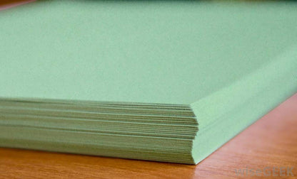 50 Colored Green Sheet Card Stock Paper - Vellum Bristol Cover, Copy Paper, Printer Paper, 67lb, 147gsm, 8.5" x 11" Thick Paper