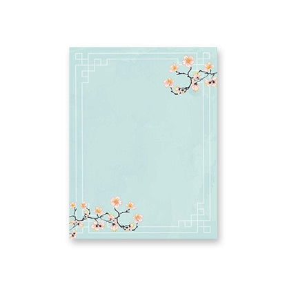 100 Stationery Writing Paper, with Cute Floral Designs Perfect for Notes or Letter Writing - Cherry Blossoms