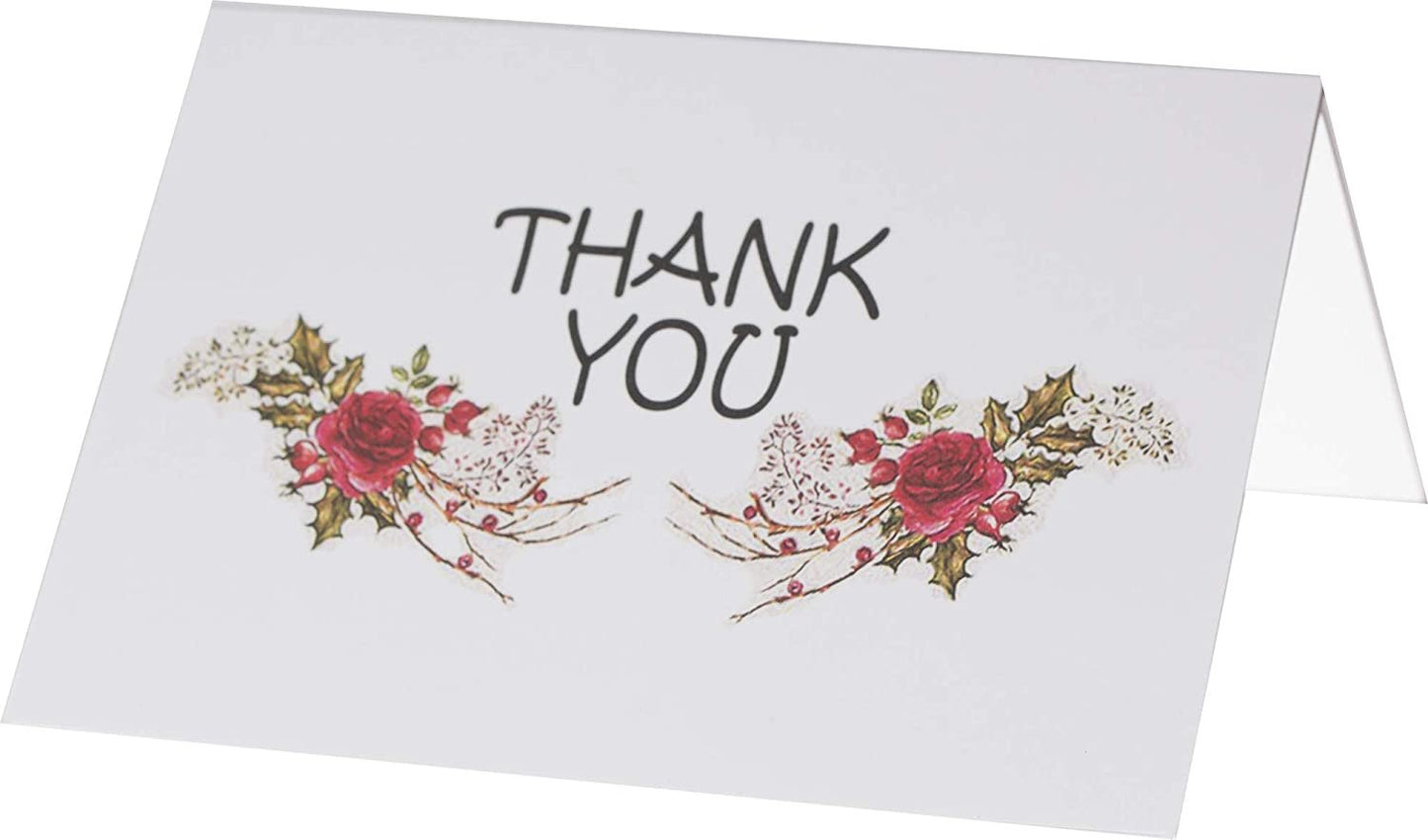 50 Amazing Thank you Note Card and Blank Greeting Space with 50 Envelopes (5 Design Thank you card)