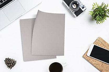 50 Colored Gray Sheet Card Stock Paper - Vellum Bristol Cover, Copy Paper, Printer Paper, 67lb, 147gsm, 8.5" x 11" Thick Paper
