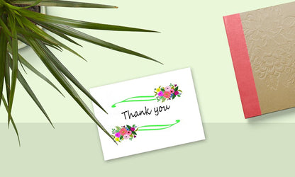 50 Amazing Thank you Note Card and Blank Greeting Space with 50 Envelopes (5 Design Thank you card)