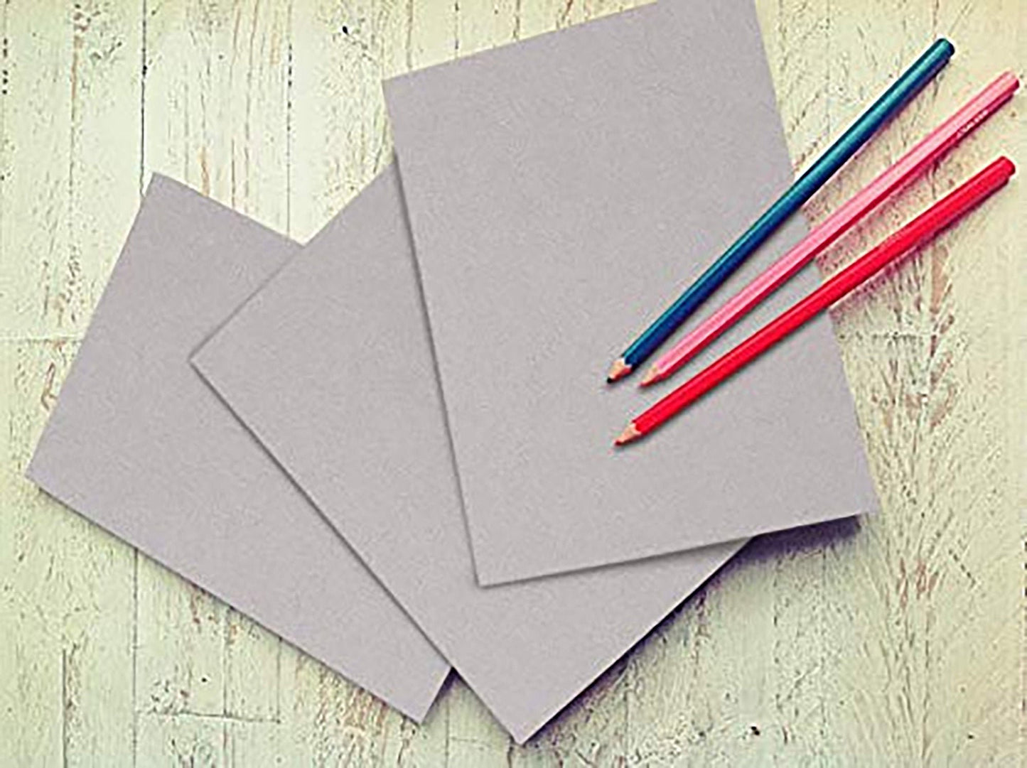 50 Colored Gray Sheet Card Stock Paper - Vellum Bristol Cover, Copy Paper, Printer Paper, 67lb, 147gsm, 8.5" x 11" Thick Paper